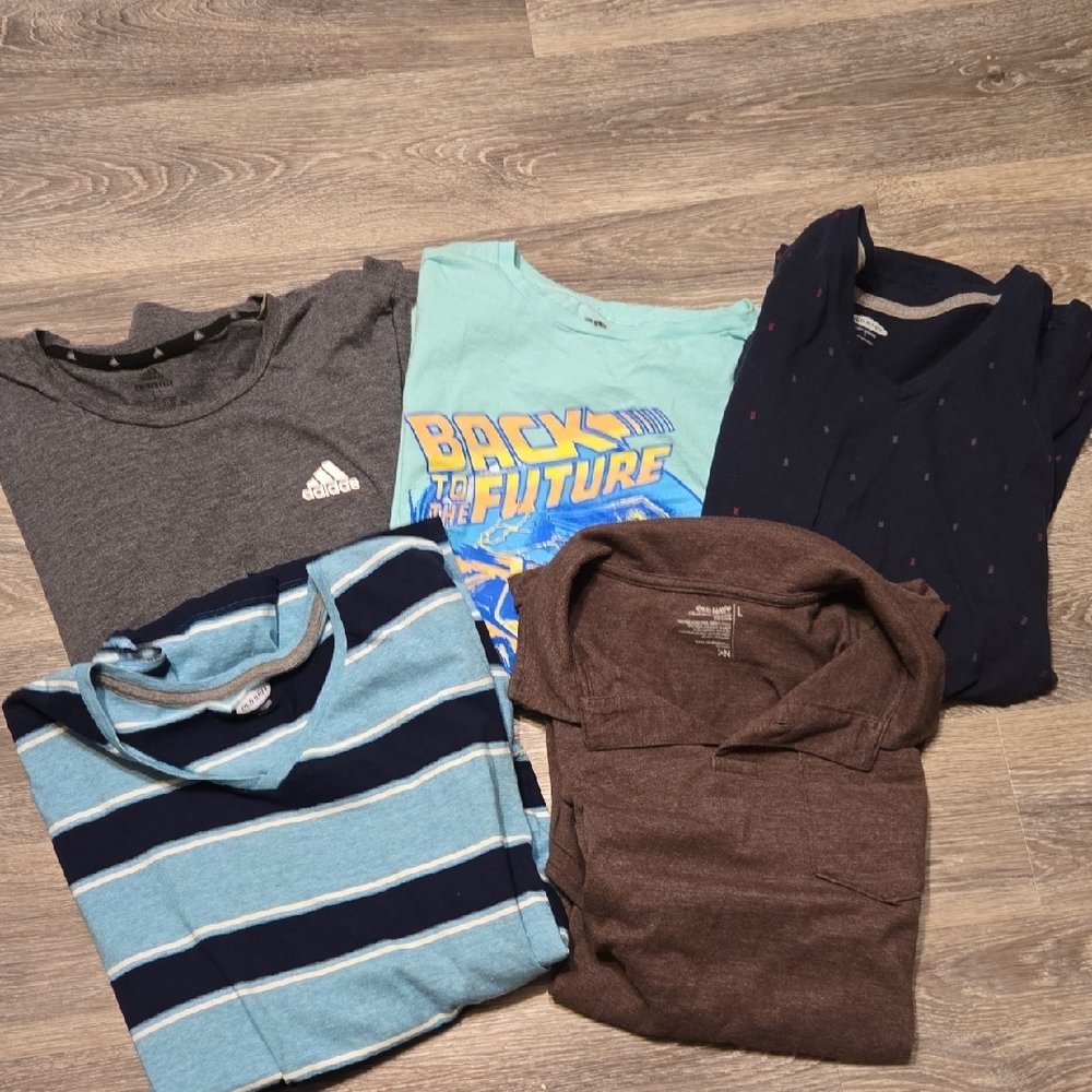 Lot Of 5 Mens Large SS tees